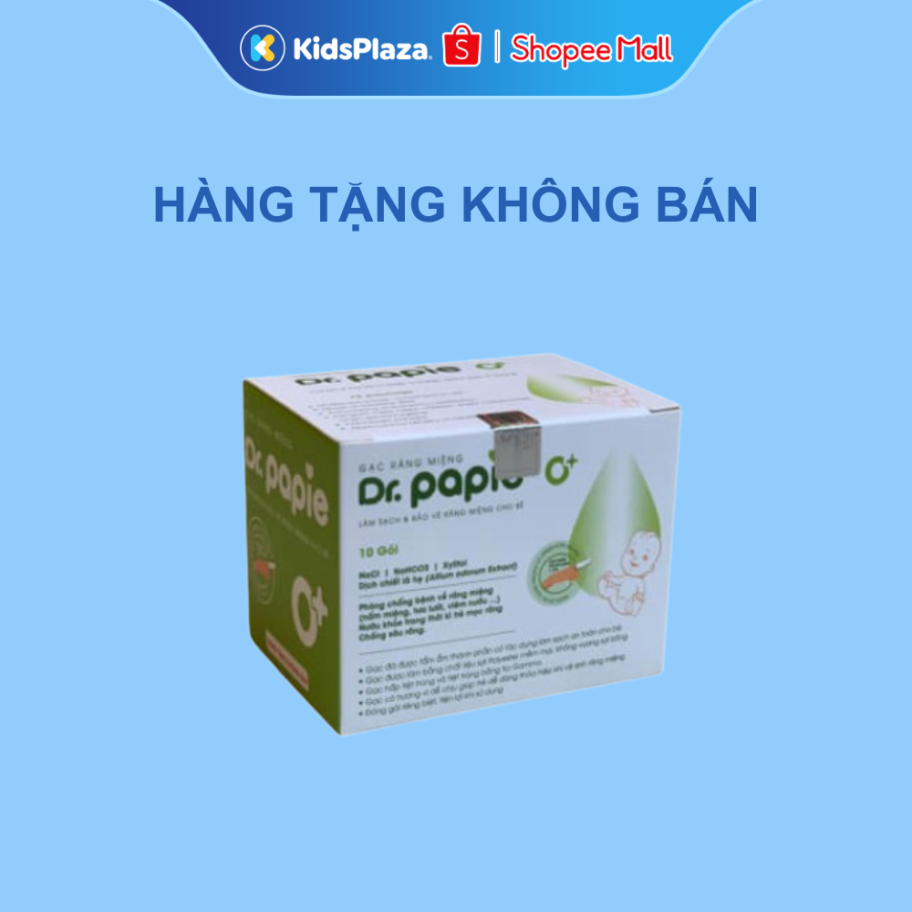 [Hàng tặng không bán] Gạc rơ lưỡi Dr. Papie 10 pc KM