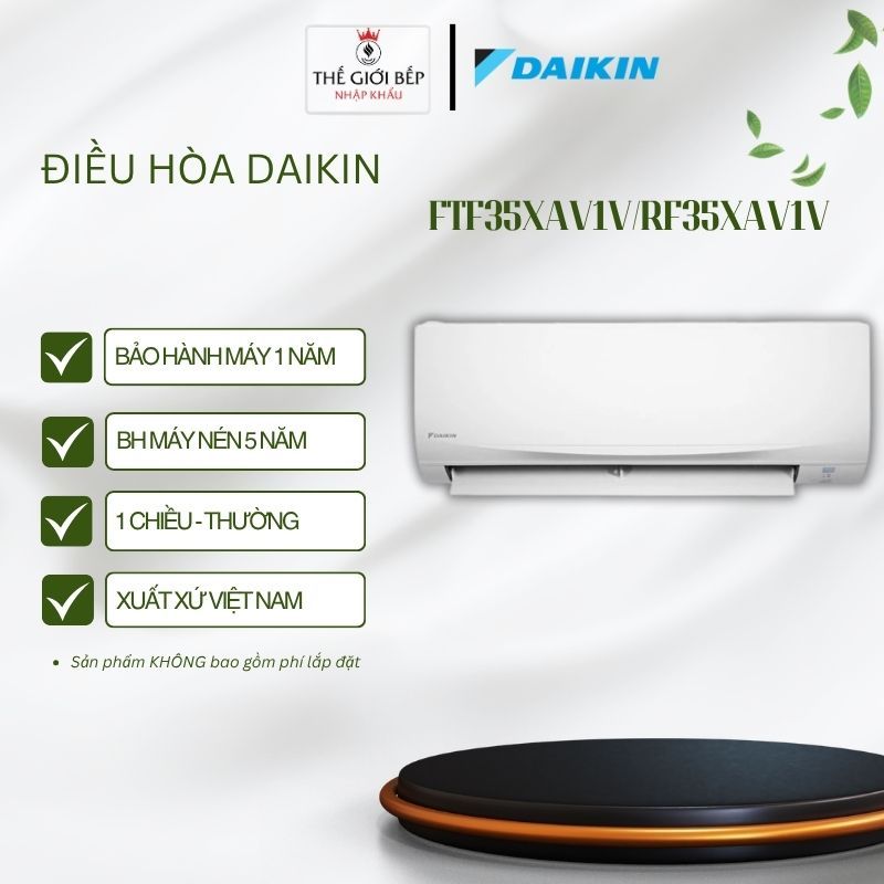 Điều hòa 1 chiều Daikin FTF35XAV1V/RF35XAV1V – Vận hành êm ái – Độ ồn dàn lạnh thấp