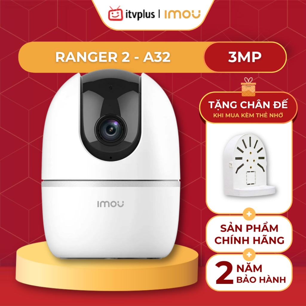 Camera trong nhà IMOU A32 & TA32 3MP chính hãng - Đàm thoại 2 chiều, Quay quét 360, Chuẩn H.265