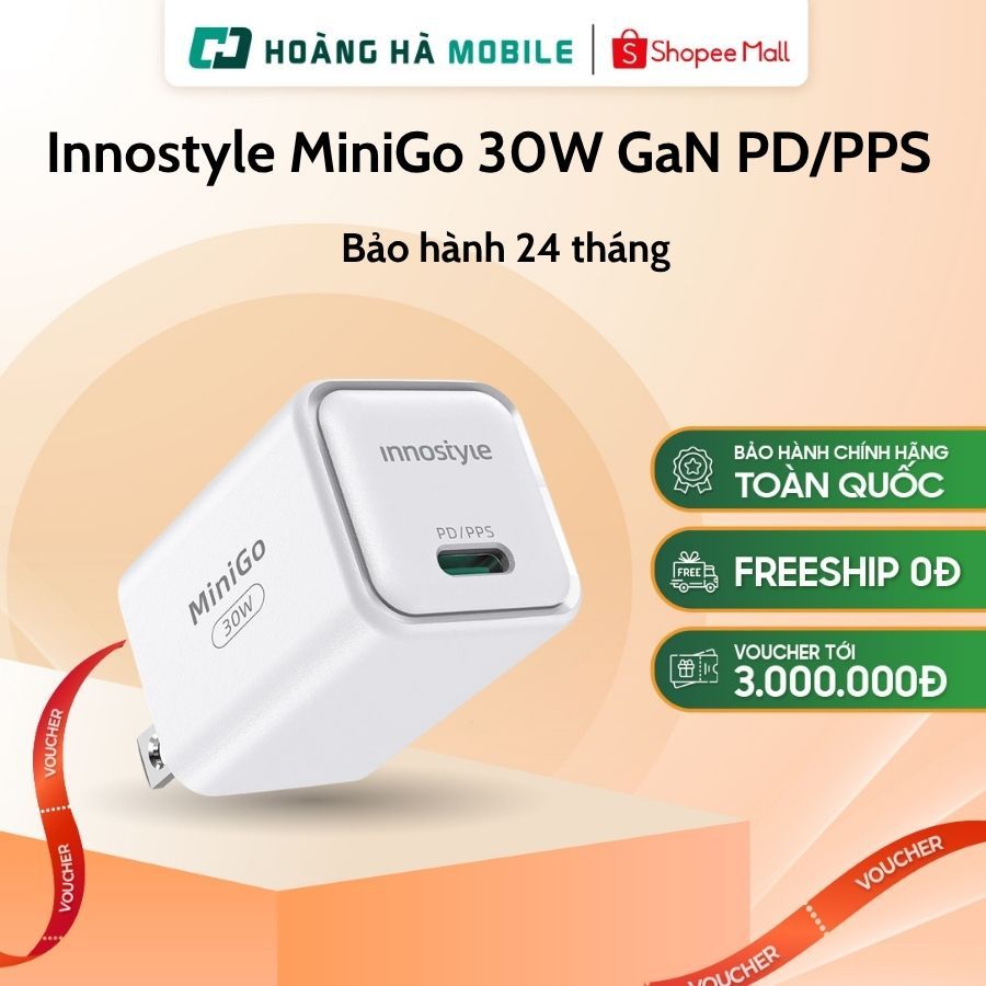 Củ sạc nhanh Innostyle MiniGo 30W GaN PD/PPS charger Bảo Hành Chính Hãng