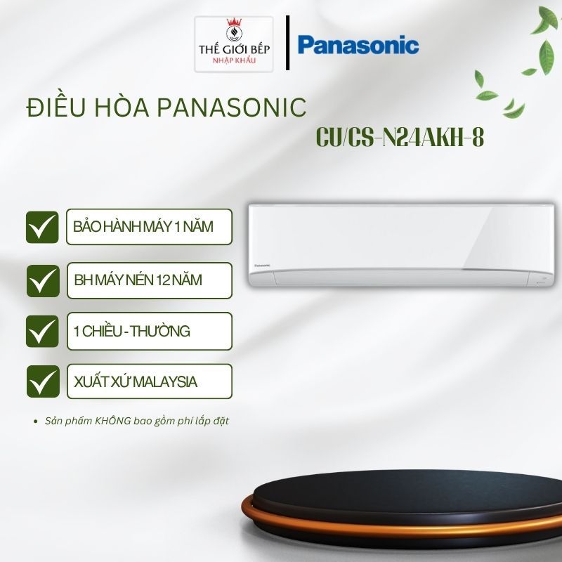 Điều hòa 1 chiều Panasonic CU/CS-N24AKH-8 – Công suất lớn – Làm lạnh mạnh mẽ Powerful