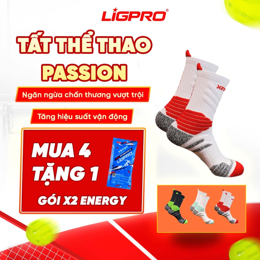 Tất thể thao chuyên nghiệp Spinnix Passion có đệm hỗ trợ, thoáng khí, ngăn ngừa chấn thương khi đá b