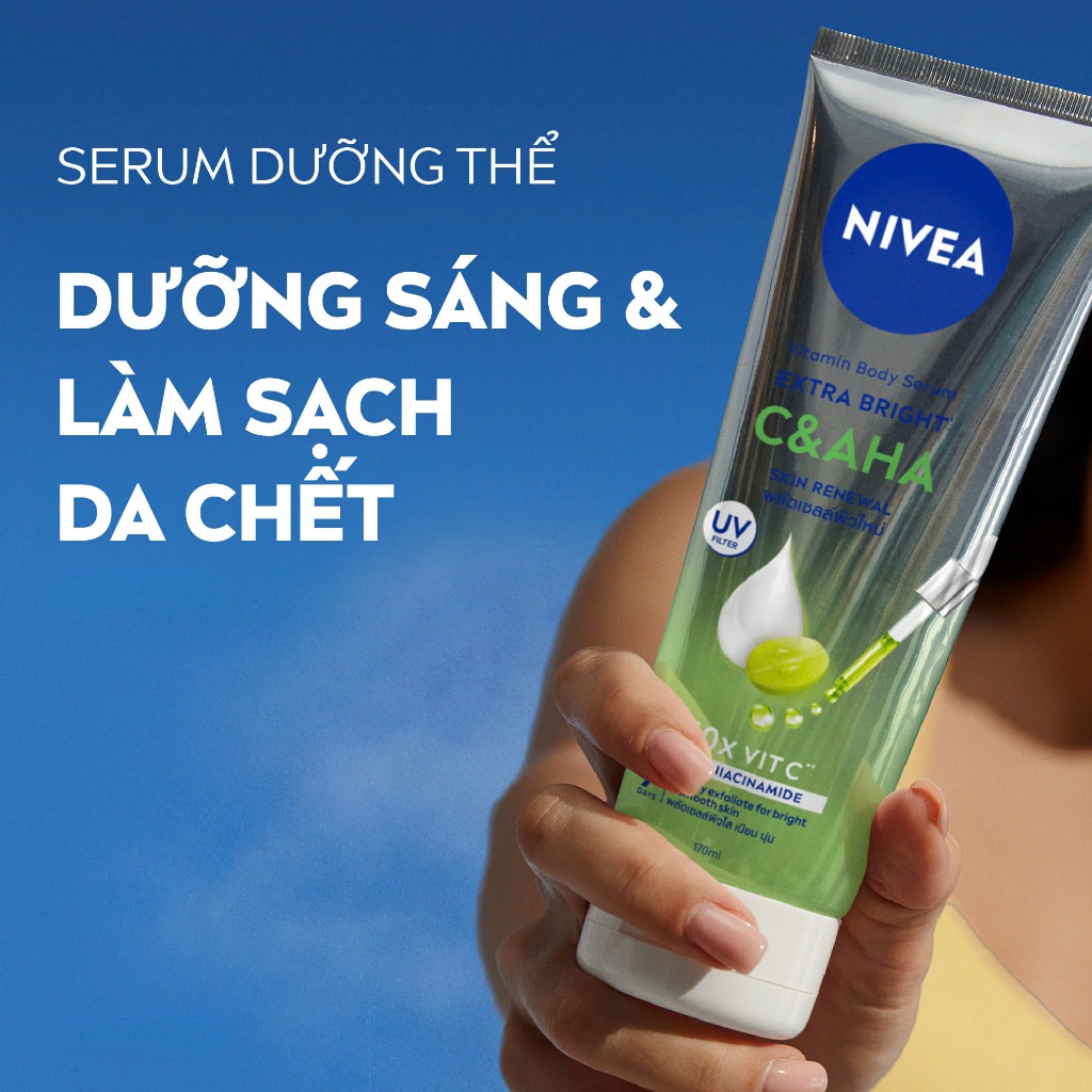 Serum Dưỡng Thể NIVEA 10 Super Vitamins & Skin Foods Sáng Da/Vitamin Extra Bright C&AHA Dưỡng Sáng (300ml) - 93824/99197 | BigBuy360 - bigbuy360.vn