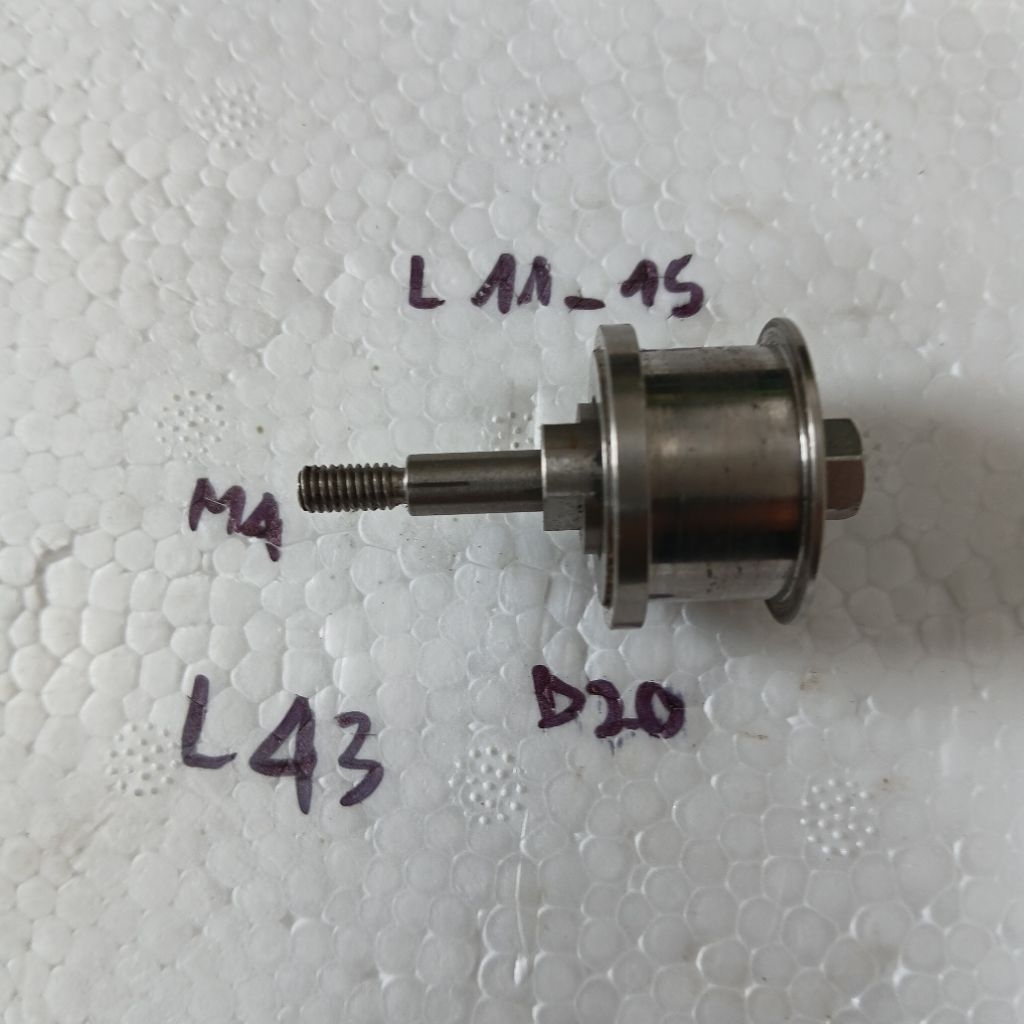 con lăn inox 2 vòng bi ốc m4 tháo máy dây đai nhám băng