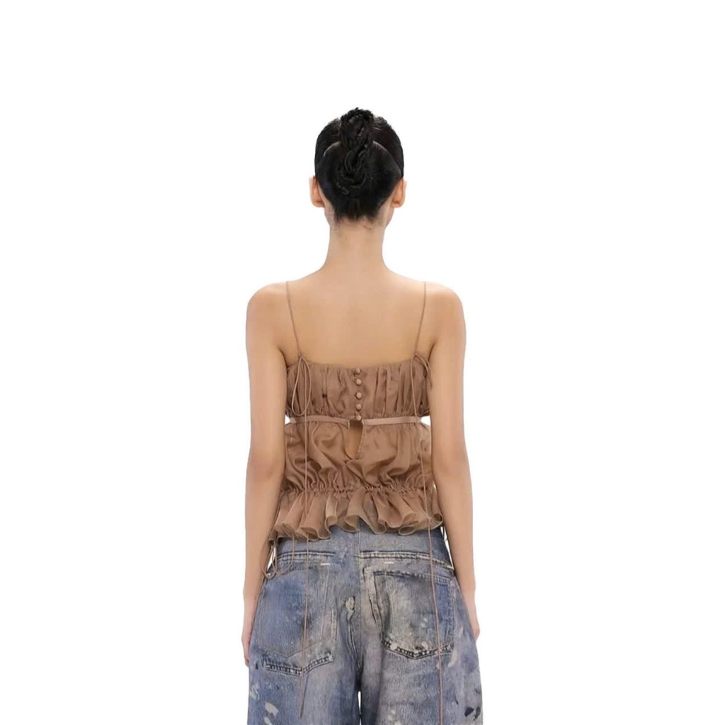 Áo 2 dây nữ bèo ngực phối bo eo TABISHOP Áo kiểu nữ sexy mặc đi chơi hè đi biển du lịch (295) | BigBuy360 - bigbuy360.vn