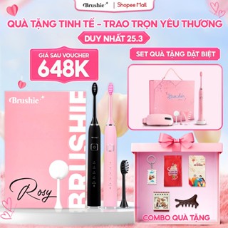 [GIÁ 623K LIVE SHOP] Bàn chải điện Brushie Ultra Plus làm sạch mảng bám cao răng, giảm hôi miệng, quà tặng cho nữ, LIS