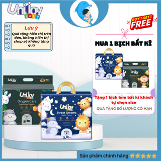 Tã/ Bỉm quần dán Unijoy Oxygen Care size từ NB64/S62/M56/M48/L50/XL48/2XL44/3XL38 cho bé MECAHEO