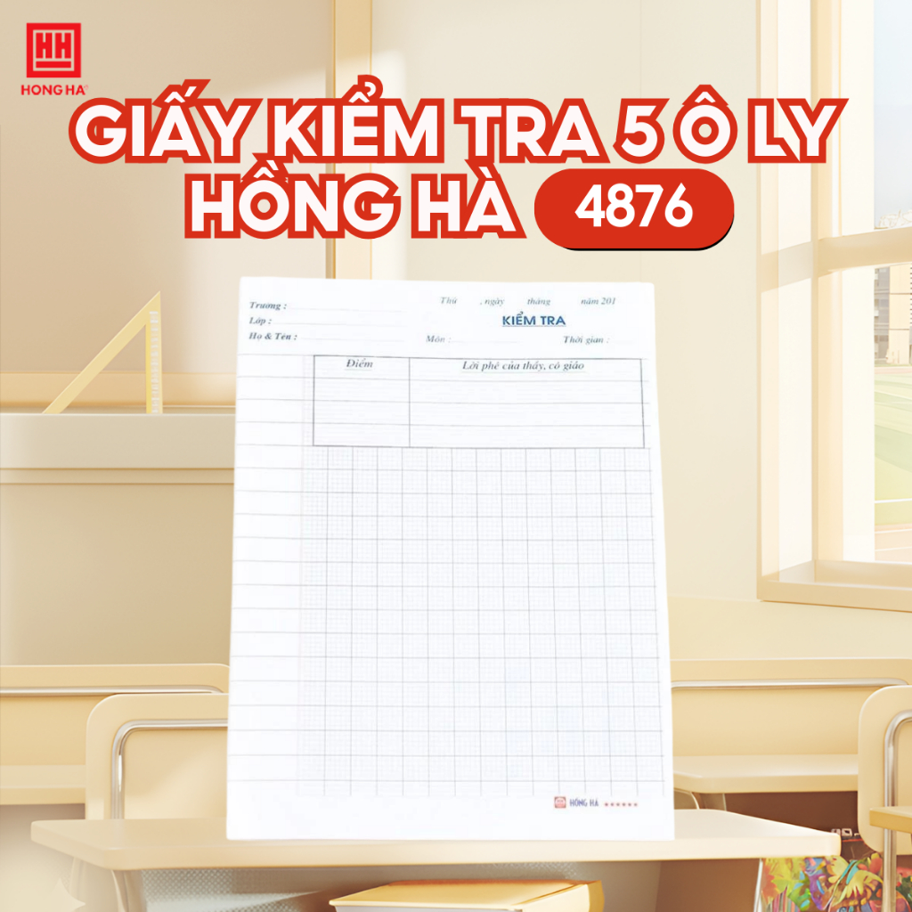 Giấy Kiểm Tra 5 Ôly Hồng Hà Dành Cho Học Sinh - 4876