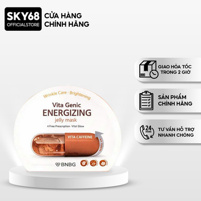 Mặt Nạ Tinh Chất Cà Phê Nạp Năng Lượng Cho Da BNBG VITA GENIC ENERGIZING JELLY MASK 30ml (Nâu)