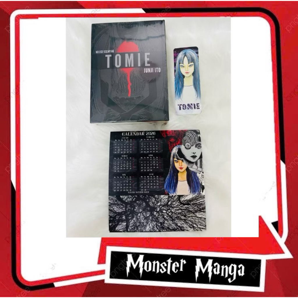 Combo Bookmark - Lịch - Cuốn Manga Kinh Dị Tomie Full Tiếng Việt