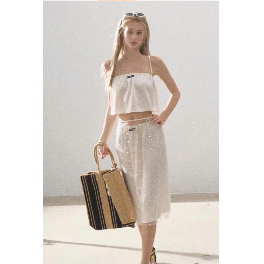 [OAKMOO] chân váy  mát mẻ  - màu trắng