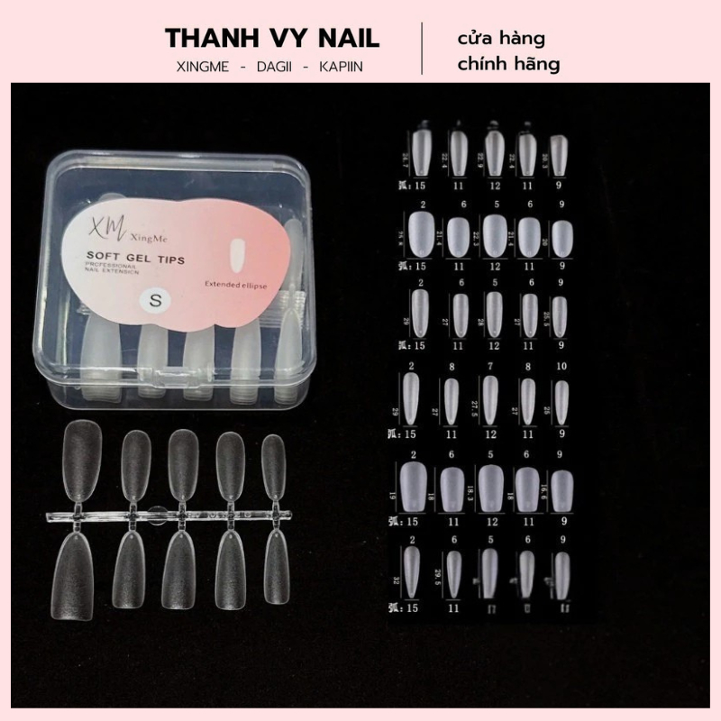 Móng up XINGME hộp 100 móng 10 thanh[THANH VY EDANA]