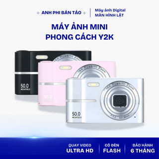 [Tặng kèm thẻ nhớ] Máy quay chụp ảnh mini Anh Phi Y2K chất lượng hình ảnh 50MP siêu mỏng | Anh Phi Bán Táo
