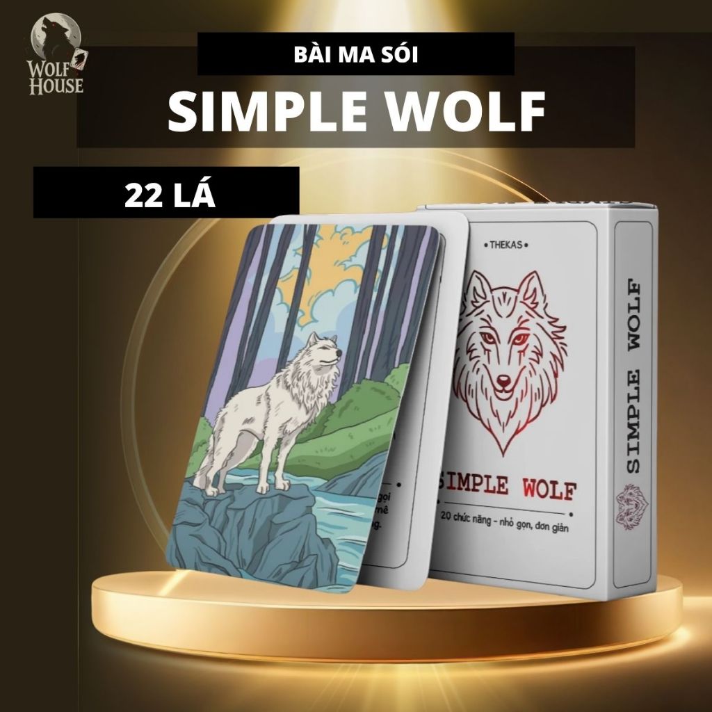 Bộ Bài Ma Sói Simple 7-20 Người Chơi Giấy Cứng Gọn Nhẹ Mang Theo MaSoi SG