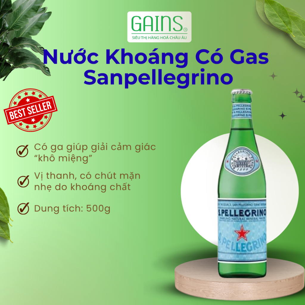 Nước Khoáng Tự Nhiên Ý Cao Cấp - Acqua Panna & San Pellegrino 500ml