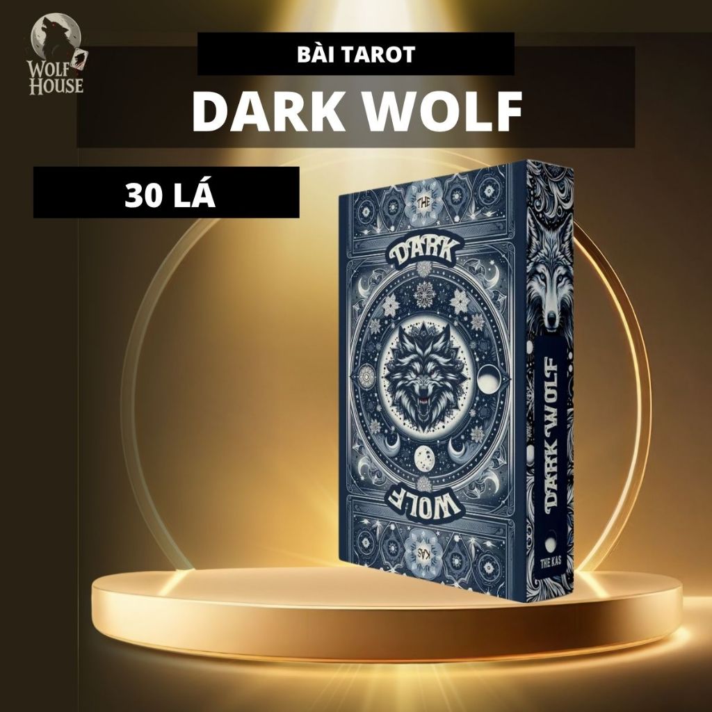 Bộ Bài Ma Sói Tarot Dark Wolf 30 Song Ngữ Lá Bài Dành Cho Mọi Lứa Tuổi, Bộ Bài Ma Sói Đen Tối Việt H