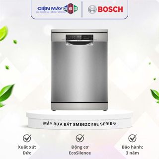Máy rửa bát Bosch SMS6ZCI16E serie 6 - Độc Lập Sấy Khô Zeolith Cao Cấp