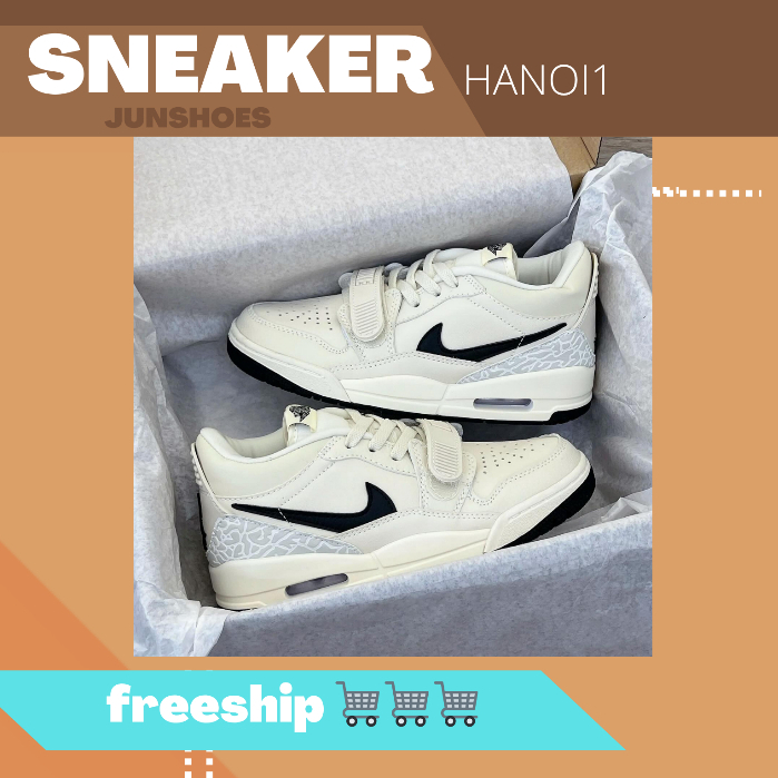 [ Giày Best Quality ] Giày Thể Thao 𝐽/𝐷 𝐿𝑒𝑔𝑎𝑐𝑦 312 𝐿𝑜𝑤 𝐶𝑜𝑐𝑜𝑛𝑢𝑡 𝐵𝑙𝑎𝑐𝑘 Nam Nữ Full Box