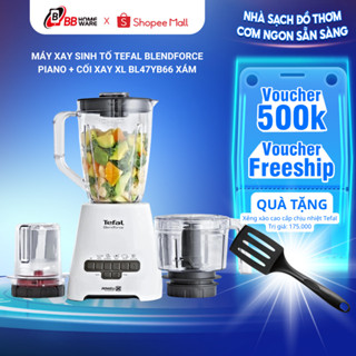 Máy Xay Sinh Tố Và Đá Bào Tefal Blendforce Piano + Cối Xay Thịt BL47YB66 - Xay Khoẻ, Chịu Nhiệt Tốt