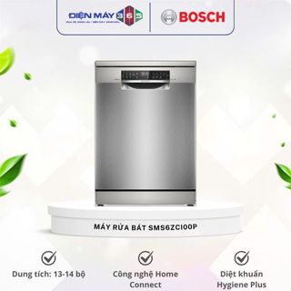 Máy Rửa Bát Độc Lập BOSCH SMS6ZCI00P SERIES 6 - Sấy Zeolith Rửa Nhanh Khử Khuẩn