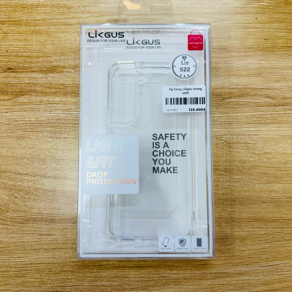 Ốp lưng Galaxy S22 trong suốt Likgus