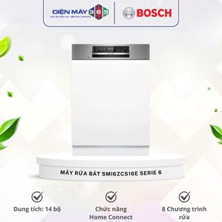 Máy Rửa Bát Âm Tủ BOSCH SMI6ZCS16E - Sấy Zeolith Tiết Kiệm Điện