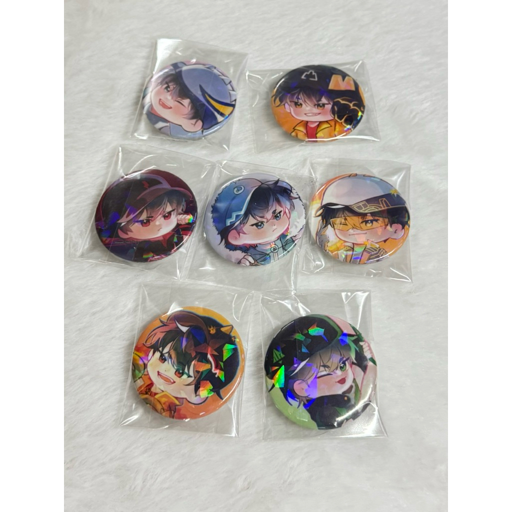 Huy hiệu Boboiboy Galaxy cán Holo 4.4cm