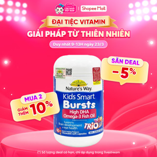 Thực phẩm bảo vệ sức khỏe Nature's Way Kids Smart Bursts High DHA Omega-3 Fish Oil 60v/l