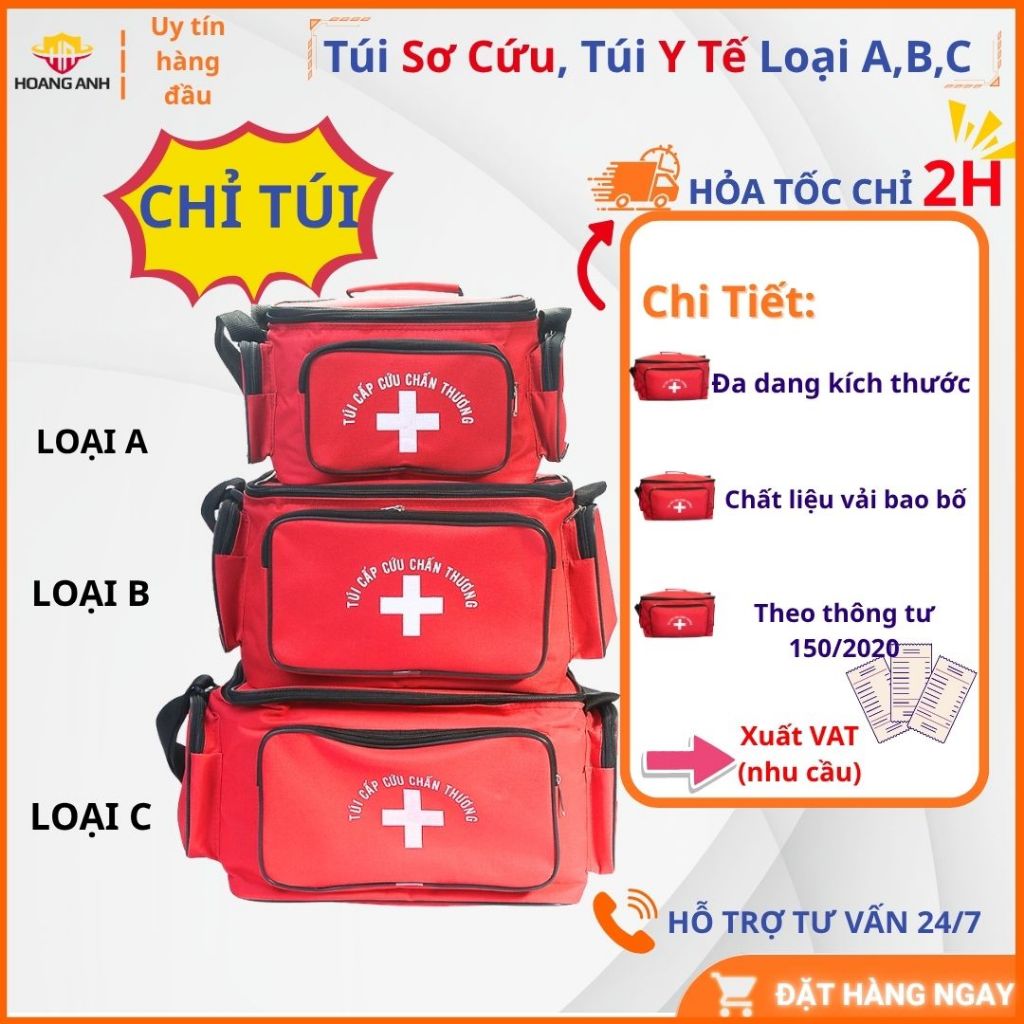 Túi Cứu Thương PCCC – Bộ Sơ Cứu Khẩn Cấp Đầy Đủ Dụng Cụ – Hàng Chất Lượng Cao, An Toàn Khi Cấp Cứu