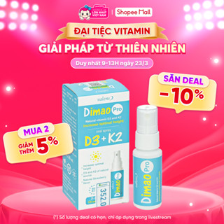 Thực phẩm bảo vệ sức khỏe Dimao Pro Oral Spray D3 + K2 - concung