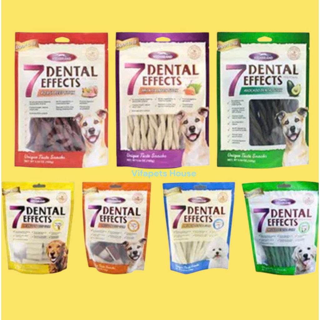 ( Hàng mới về) Xương Gặm Sạch Răng Cho Chó 7 Dental Effect Nhiều Vị, Bố Sung Can xi, Giảm Mảng Bám