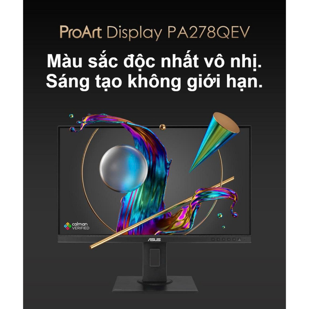 Màn hình ASUS ProArt PA278QEV 27 inch IPS 2K 75Hz siêu chuẩn màu dành cho đồ họa chuyên nghiệp | BigBuy360 - bigbuy360.vn