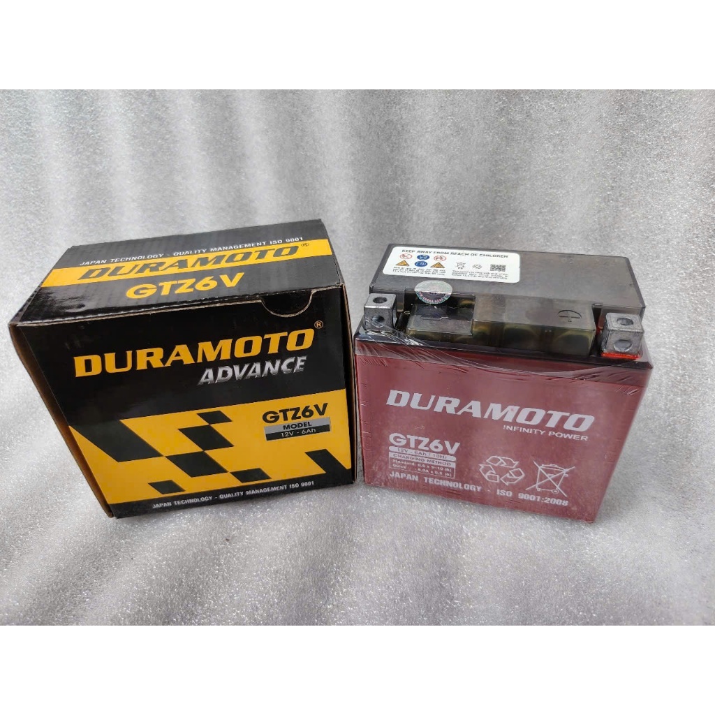 Ắc quy xe máy Honda Lead, Vision, SH125/150cc, SH Mode, PCX, Air blade- Duramoto GTZ6V chính hãng