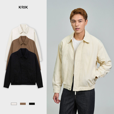 Áo Khoác Gió Nam KRIK Form Boxy Chất Nylon Cứng Cáp Thiết Kế Cổ Đức Trẻ Trung AK5184