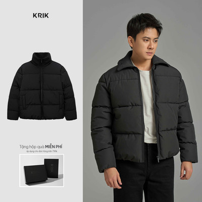Áo Khoác Phao Nam KRIK Form Regular Chất Liệu Polyester Thiết Kế Cổ Bẻ Giữ Ấm Tốt AK5212