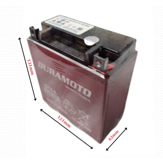 Ắc quy xe máy Honda Dream, Suzuki Viva, Yamato Jupiter/Taurus/ Sirius- Duramoto GT6A chính hãng