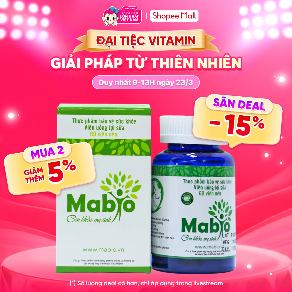 Viên uống lợi sữa Mabio (60 viên)