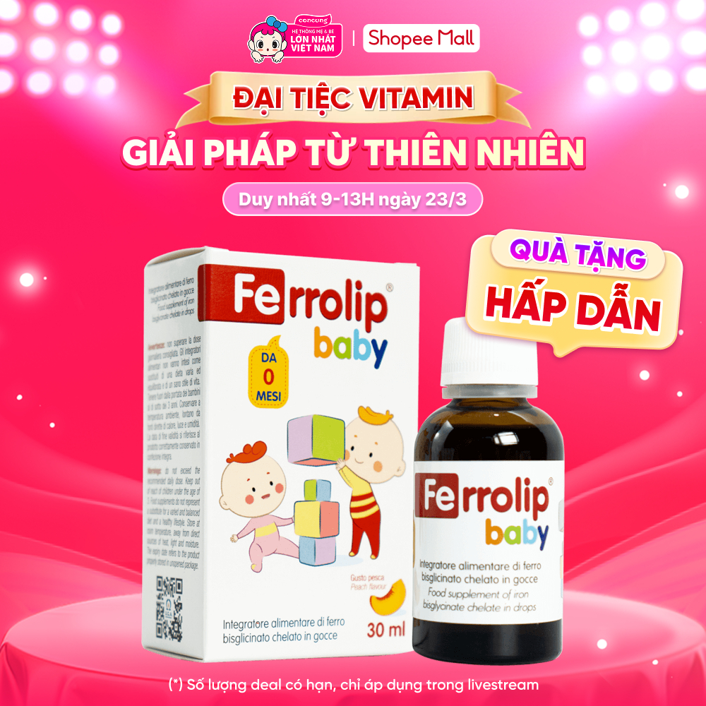 Sắt Hữu Cơ cho bé Ferrolip baby (30ml) - concung