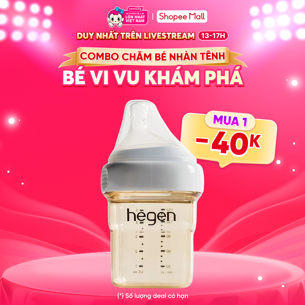 Bình sữa cao cấp PPSU Hegen 150ml (1-3M)