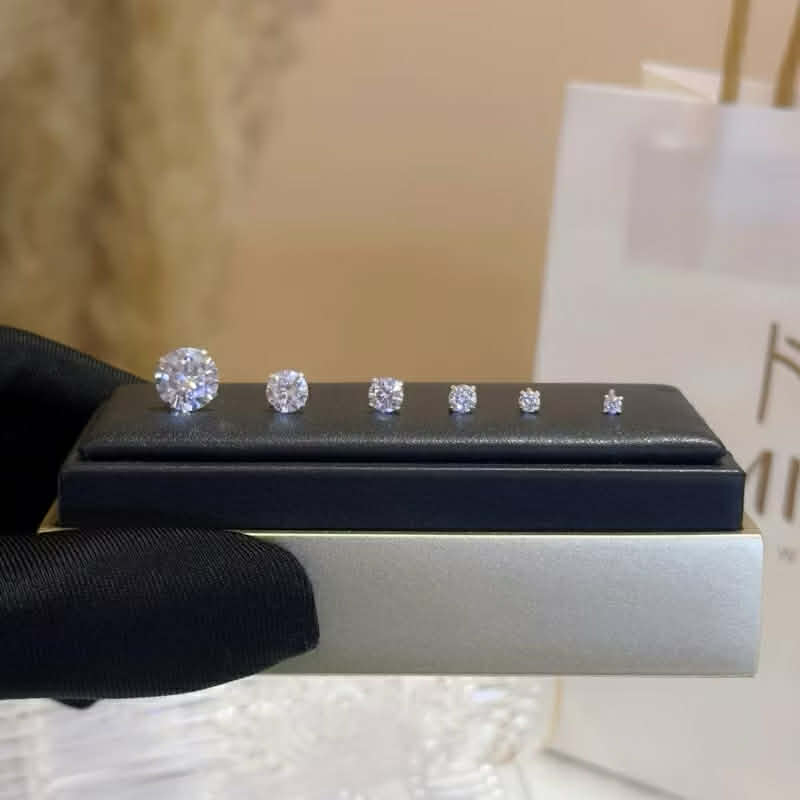 Bông tai nụ đá nam nữ chuẩn bạc ta