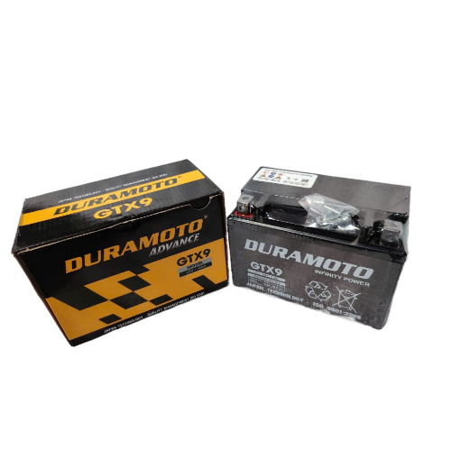 Ắc quy Duramoto GTX9 dùng cho xe máy Honda Spasy, SYM Attila/Shark/Excel, Joyride, Piaggio  Vespa Lx