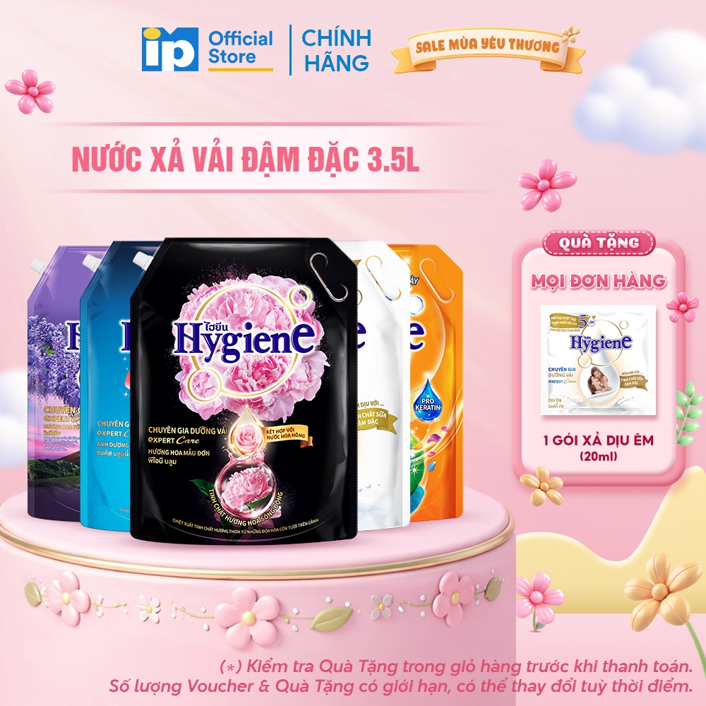 Nước Xả Vải Đậm Đặc Hygiene 3.5L