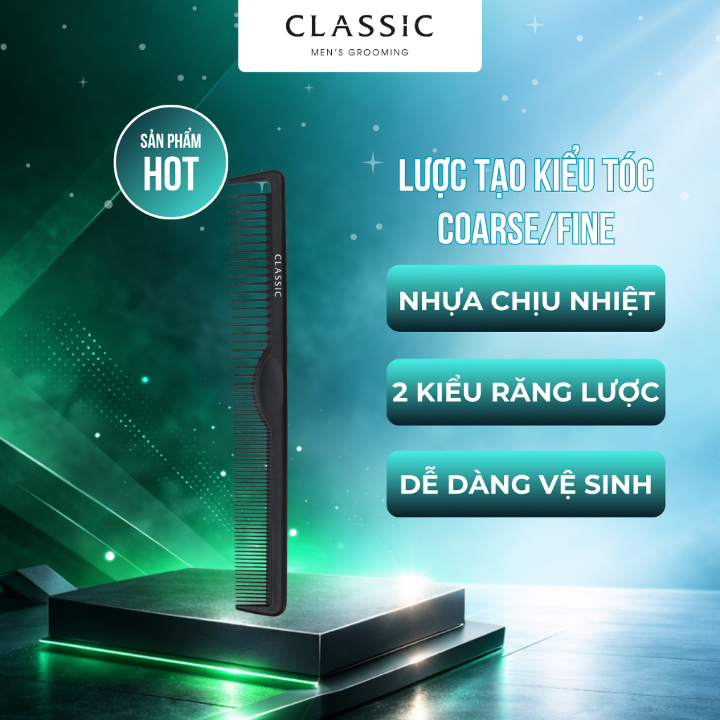 Lược chải tóc Classic Men Coarse/Fine Comb