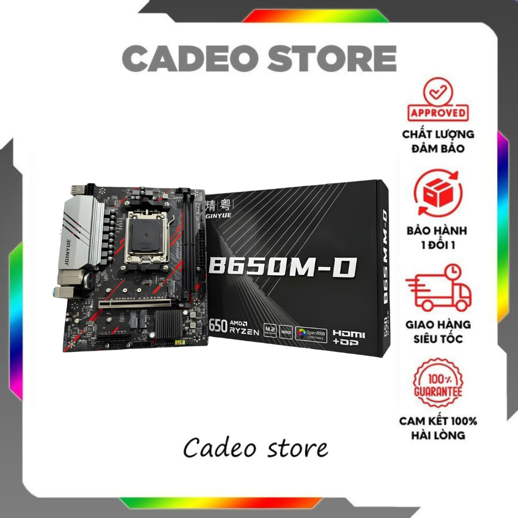 MAIN JGINYUE B650M-D DDR5: BUS 6400+ – SOCKET AM5 – BUILD PC GAMING HIỆU NĂNG CAO