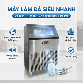 Máy làm đá viên PEMIC PK-120 | Sản lượng 90KG/ngày | Bảo hành máy nén 24 tháng | Bảo trì trọn đời