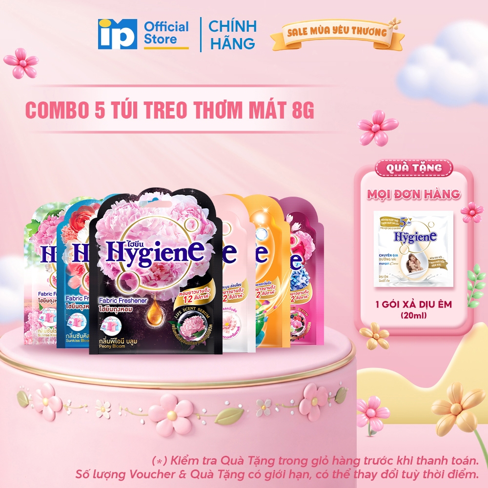 Combo 5 Túi Treo Thơm Mát Hygiene 8g