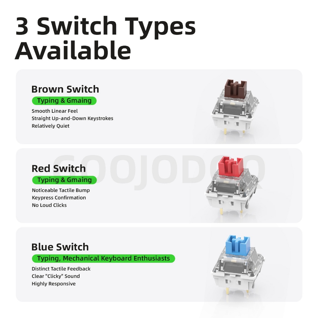 Bàn Phím Cơ Không Dây GOOJODOQ 68 Phím Hot-Swap RGB 3 Chế Độ Kết Nối Pin 144H Chính Hãng | BigBuy360 - bigbuy360.vn