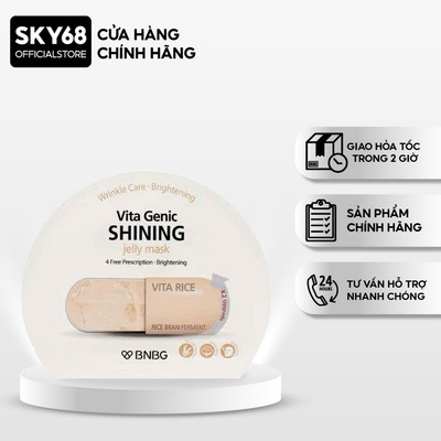 Mặt Nạ Tinh Chất Gạo Giúp Dưỡng Sáng, Đều Màu Da BNBG VITA GENIC SHINING JELLY MASK 30ml