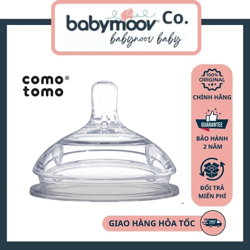 Núm Ti Bình Sữa Comotomo Silicon Siêu Mềm - TÁCH LẺ 1 NÚM