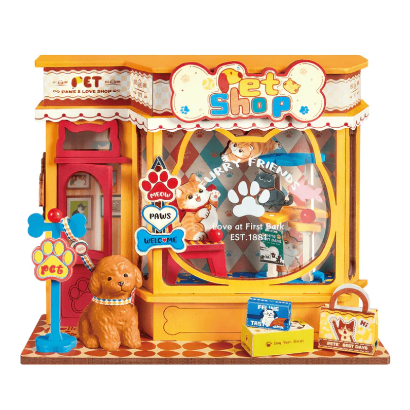 Mô Hình Nhà Gỗ Mini DIY Rolife Mini Store – Pawfect Pet Shop - Rolife DS045  | Quà Tặng & Decor